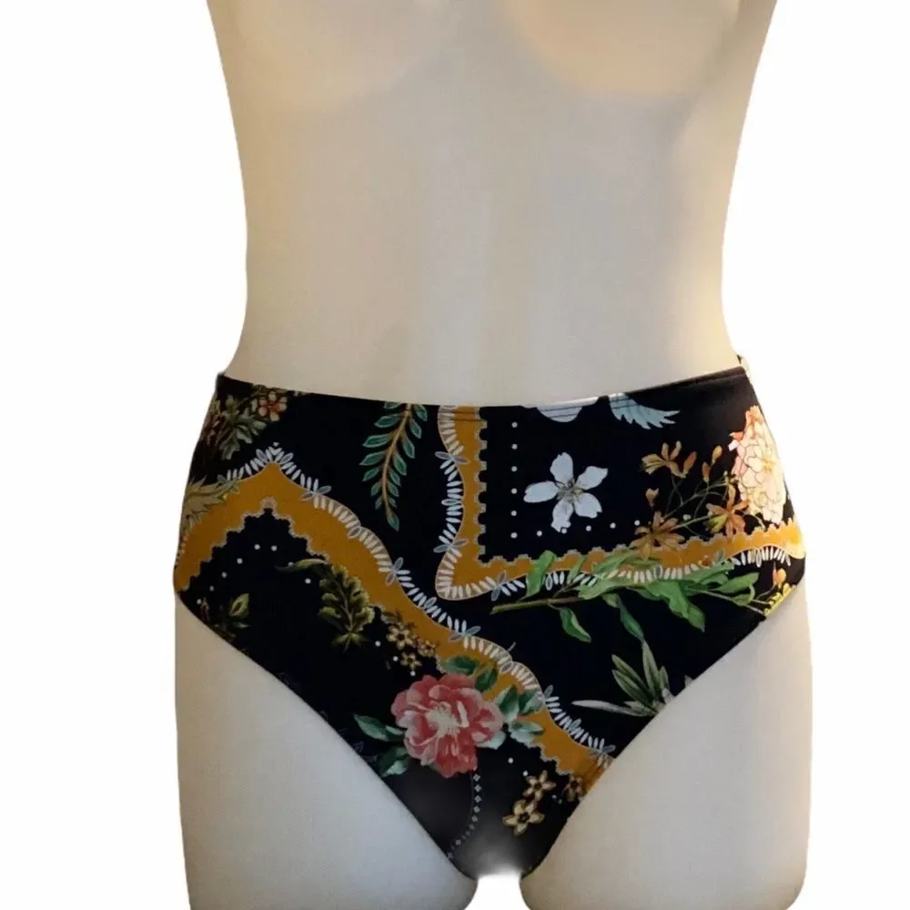 ELLEJAY CAROLYN BANDANA HIGH WAIST BIKINI BOTTOM M